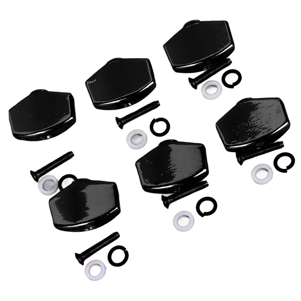 6Pcs Guitar Tuning Peg Buttons Metal Stable Universal Tuner Buttons Replacement for Acoustic Electric Guitar