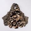 The New Leopard Print Patchwork Shawl Is Fashionable  Retro  Breathable and Sun-protective Thin Silk Scarf