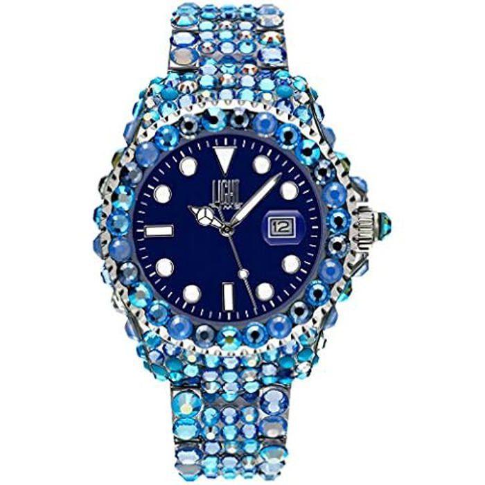 Montre - LIGHT TIME - L602H - Diamètre 39 mm - Quartz Miyota - 300 pierres précieuses