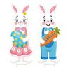 Пасхальные украшения для улицы, 32-дюймовый пасхальный кролик и табличка с изображением яичного двора с металлическими кольями, большой декор в виде счастливого кролика