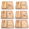 Montessori Toys Busy Board Tray Montessori Fine Motor Skills Learning Educational Wooden Toys For Children 3 Year Olds D86Y