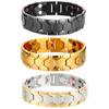 Magnetic Therapy Jewelry Men Adjustable Magnetic Bracelet Black Stainless Steel Homme Bracelet