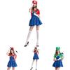 Непревзойденный женский костюм Луиджи из Super Mario Bros с превосходным качеством изготовления