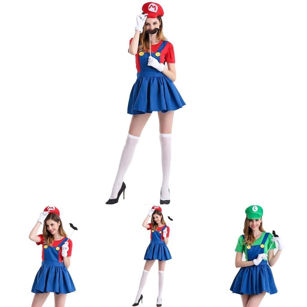 Непревзойденный женский костюм Луиджи из Super Mario Bros с превосходным качеством изготовления
