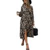 Autumn Women's Dress Long Sleeve Cardigan Printed Dresses