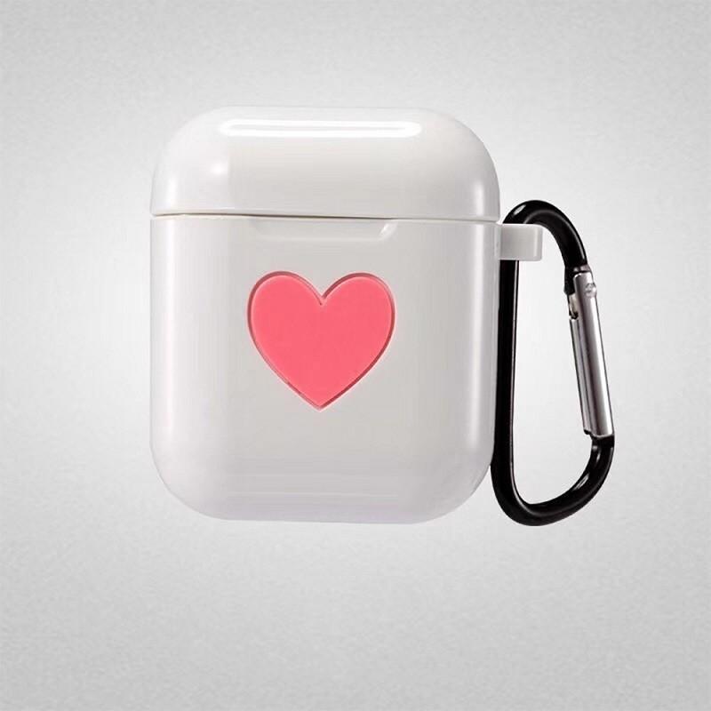Love Heart Protective Bag Cover For Airpods Made Of Soft Skin-friendly Silicone