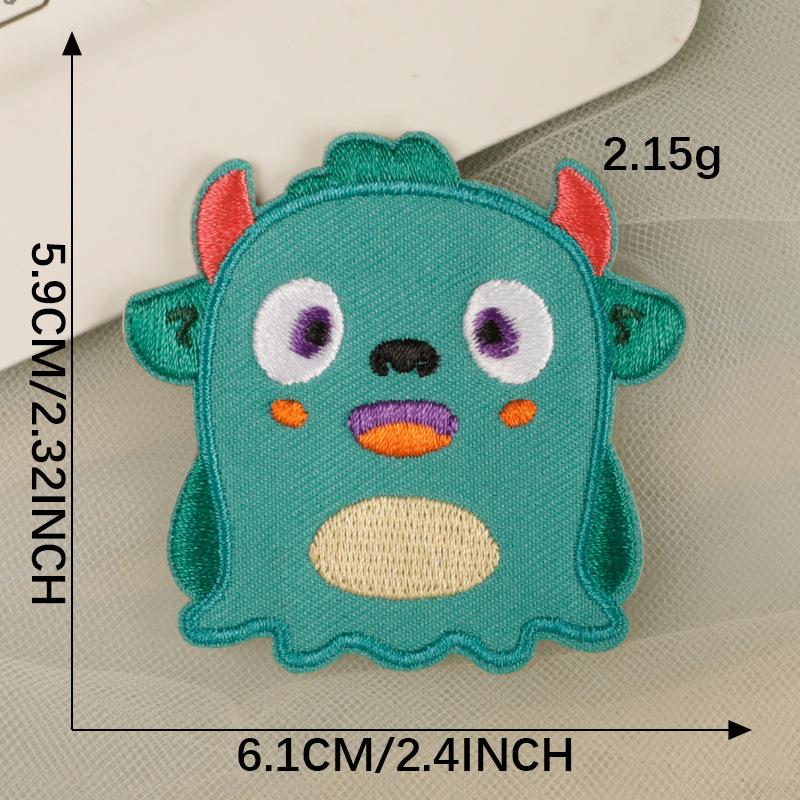 Мультяшный монстр самоклеящиеся вышитые нашивки наклейки для самостоятельного изготовления аксессуаров для одежды