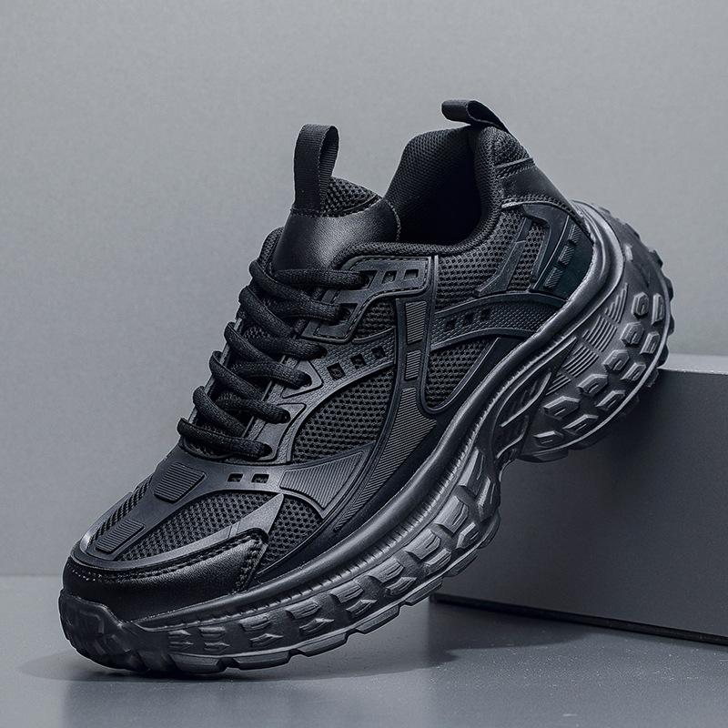 Мужская обувь весна новая дышащая сетка уличная спортивная повседневная обувь мужская увеличивающая рост платформа кроссовки для папы