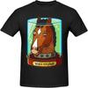 BoJack Sitcom Horseman Анимационная мужская футболка Хлопок Графическая Футболка с коротким рукавом и круглым вырезом Повседневные топы Черный Большой
