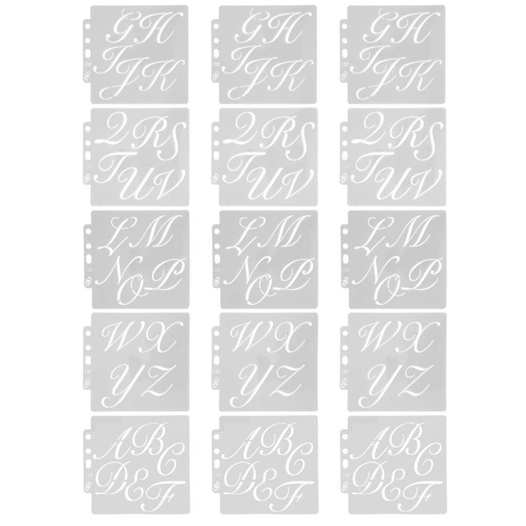 15 шт. Шаблон письма, полая многоразовая форма для рисования из ПЭТ, интересные принадлежности для изготовления открыток для искусства