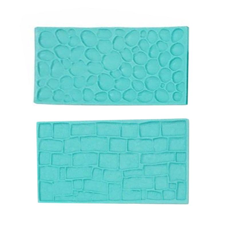 2 шт./компл. кора стены торт форма рельефная помадка кирпич дерево зерно форма для выпечки резак DIY форма для выпечки кондитерских изделий инструменты для украшения торта