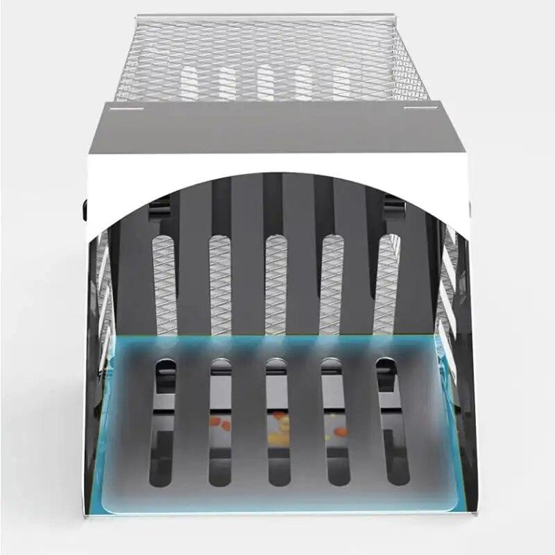 Однодверная непрерывная крысоловка для помещений и улицы, ловушка для мышей, мышеловка, металлическая многоразовая клетка для мыши и крысы