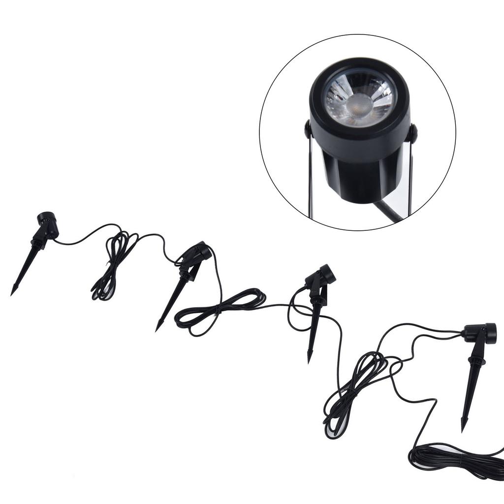 4 in 1 LED Lawn Light 14m Waterproof Spotlight for Gardening Yard House Tree 100?240VEU Plug