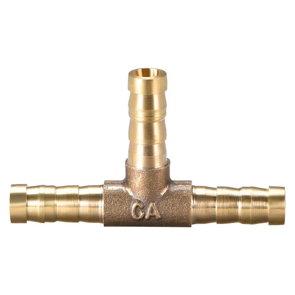 1/4" 5/16" 3/8" 1/2" 5/8" 3 Ways Brass Barb Hose Barbed Tee Connector Fitting Air Gas Water Fuel