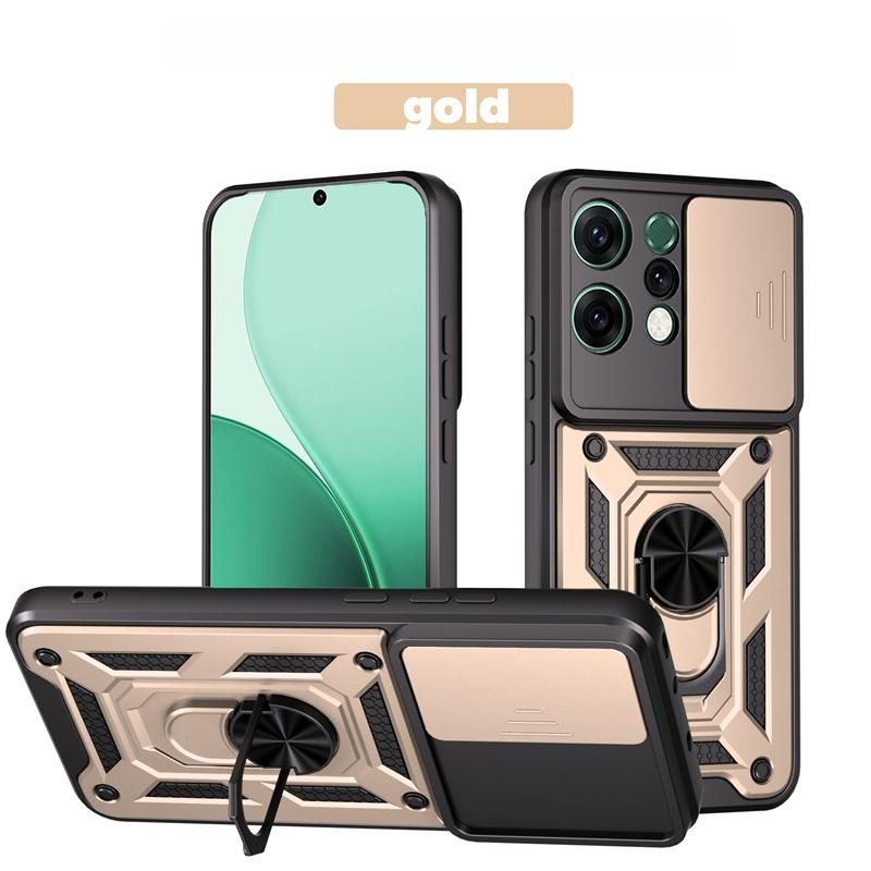 Броня Чехол для Oppo Reno 14 Pro 14F 5G Чехол Слайд Защита камеры Кольцо-держатель Чехол для телефона Reno14 F 14pro 5G Ударопрочный Coque