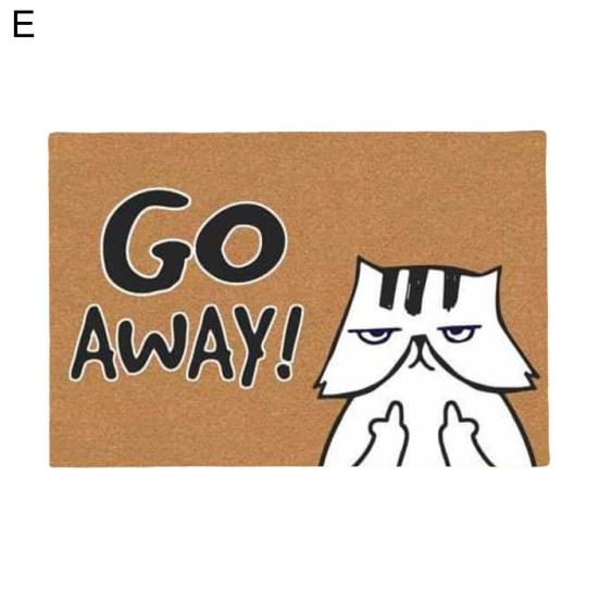 Напольный ковер с мультяшным котом, средний палец, презрение, уходи, коврик для ванной комнаты, водопоглощающий коврик для дома, Decoearion, коврик для входа в спальню