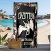 Led Zeppelin Custom Beach Towel, Print Your Name Text Lightweight Absorbent Towel for Swimming Travel