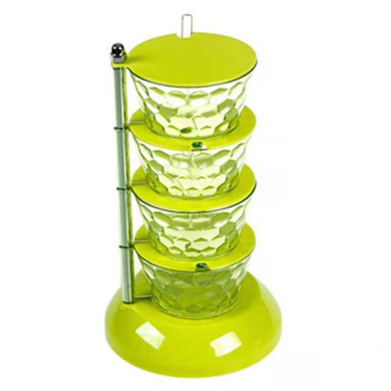 Прозрачная банка для приправ, пылезащитная прочная вращающаяся дизайнерская коробка