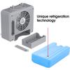 3-Speed Portable Mini Air Conditioner USB Cooling Fan Silent Fast Cool Fan Home Office Rechargeable Mini Desktop Fan Cooler Grey