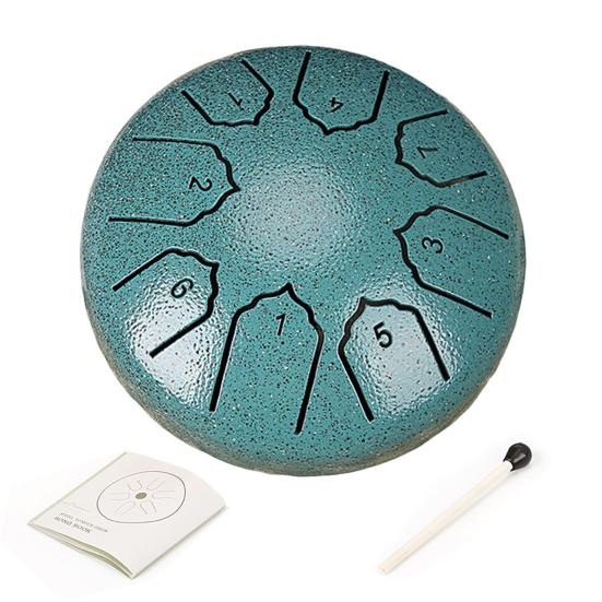 Rain Drum for Outside Garden 4 Inches 8 Notes Steel Tongue Drum Meditation Rain Chime Musical Instruments Mini Handpan Drums