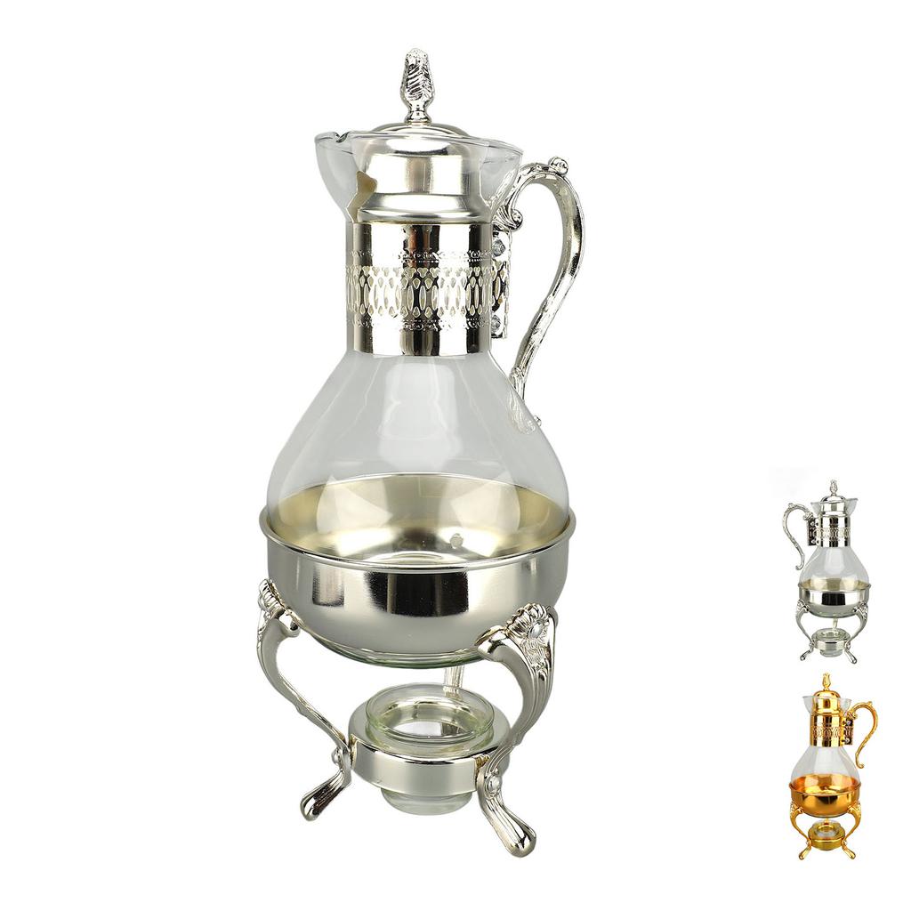 Набор стеклянных кофейников, подогреваемый кувшин для воды с крышкой и чашкой, чайник для горячего и холодного чая в винтажном стиле для H