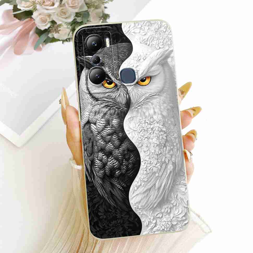 For Infinix Hot 20i X665C X665E Cases Flower Butterfly Silicone Soft Cover For Infinix Hot 20i Hot20i Phone Back Cover Casing
