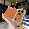 Роскошный чехол для телефона с текстурой личи для iPhone 17 16 15 14 Plus 13 12 Pro Max Ударопрочный чехол-обложка из ПУ-кожи с текстурой кожи личи