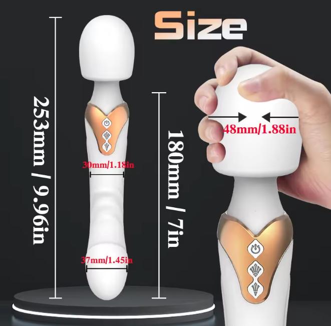 Dual Massager Wand Clit Vibrator Vaginal Massager G-Spot Stimulator Sex Toys for Women