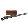 Vintage Nautical Handheld Brass Telescope with Wood Box Nautical Captain Spyglass Telescope