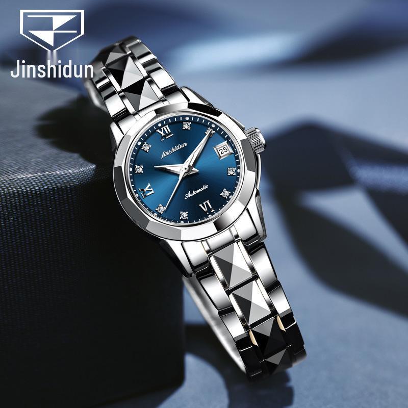 2025 Женские водонепроницаемые механические часы из вольфрамовой стали Jinshidun