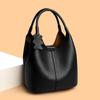French Handbag High End Genuine Leather Women's Small Bag New Versatile Middle Aged Soft Leather Fashionable Handbag