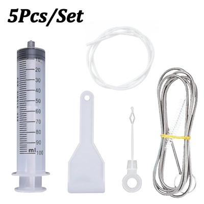 Комплект из 5 предметов для чистки сливных отверстий холодильника — включает щетку и стальную мочалку для очистки засоренного слива и водоотвода