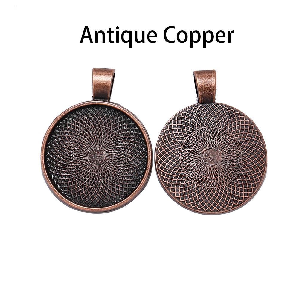 10pcs/lot 25 mm Cabochon Base Tray Bezels Blank Gold Necklace Pendant Setting Cabochon Base For Jewelry Making Supplies