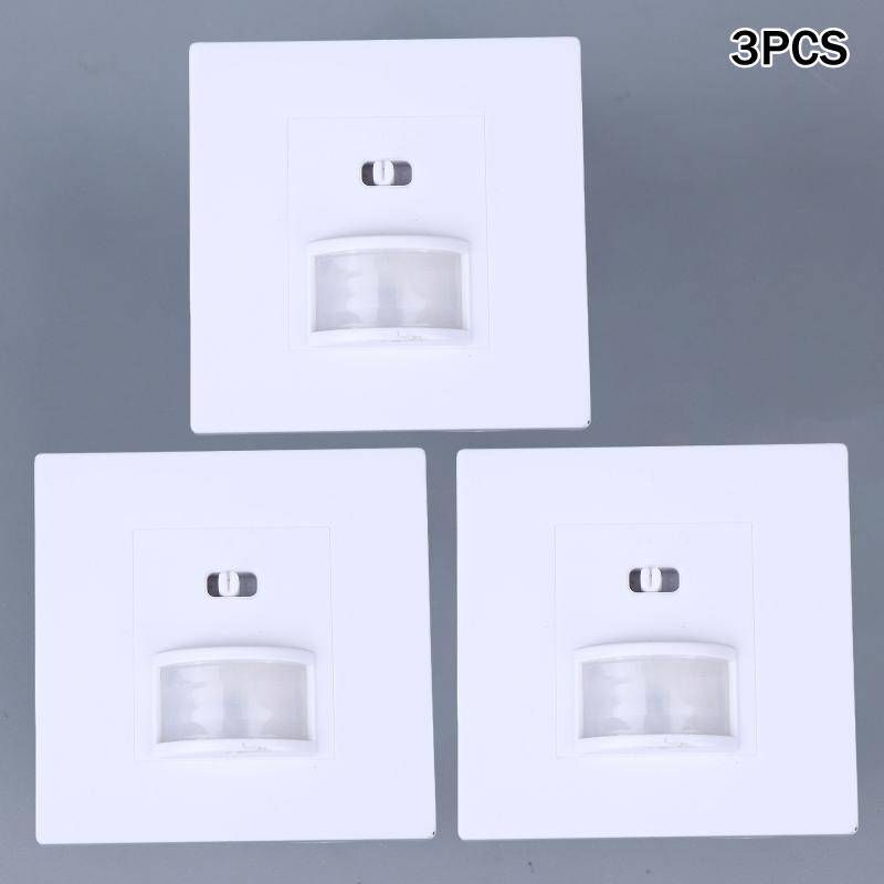 1/2/3 шт. AC110-240V DC9-24V Светодиодный ИК-датчик движения Переключатель 2-проводной Автоматический сенсорный переключатель с регулируемой временной задержкой для человека Инфракрасный Панельный