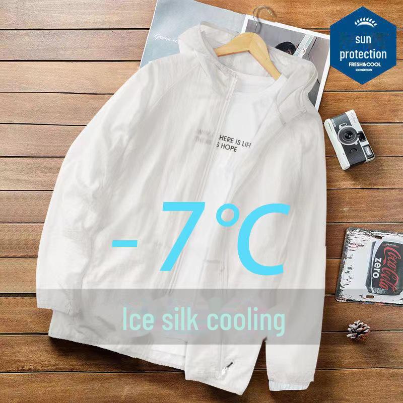 Мужская и женская легкая куртка Ice Silk с защитой от солнца — с капюшоном и дышащая для активного отдыха и рыбалки