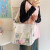 Japanese Ins Style Transparent Pain Bag Campus Versatile Large-capacity Simple Shoulder Messenger Bag Girl Messenger Bag