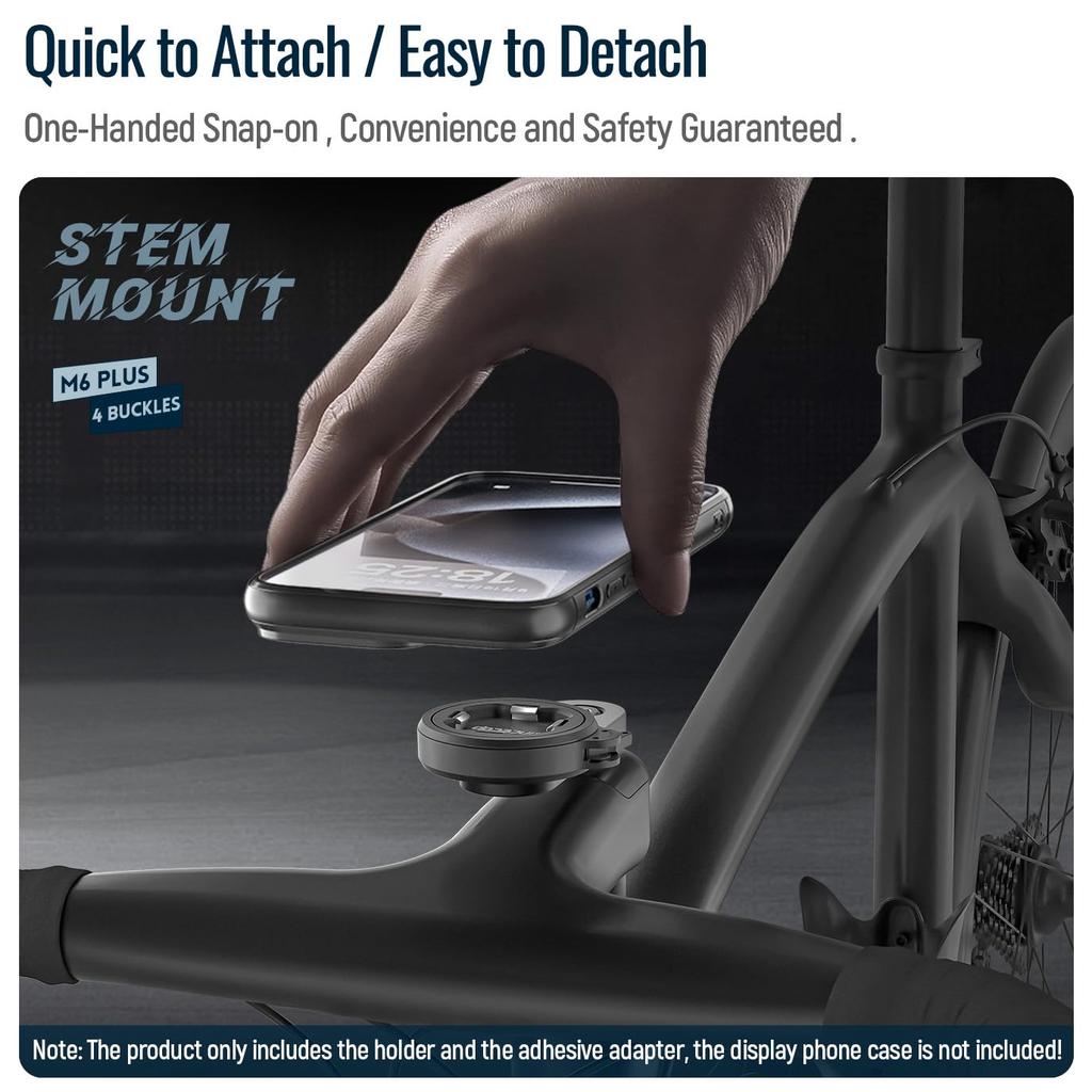 Bicycle Phone Road Bike Phone Aluminum Smartphone for Mountain Bikes and Cross Compatible with and Android Inch Smartphones Holder, 1-Second