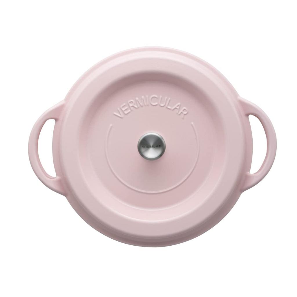 Vermicular Литая эмалированная кастрюля 26 см SUKIYAKI жемчужно-розовая безводная кулинарная книга со специальными рецептами в комплекте круглая кастрюля для духовки PNK26RS