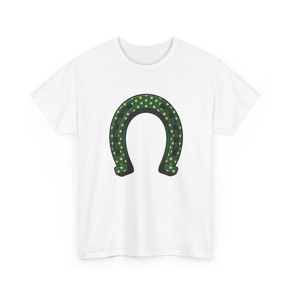 Lucky Horseshoe Shirt St Patrick's Day Amulet Gift Women Hand Drawn Tee