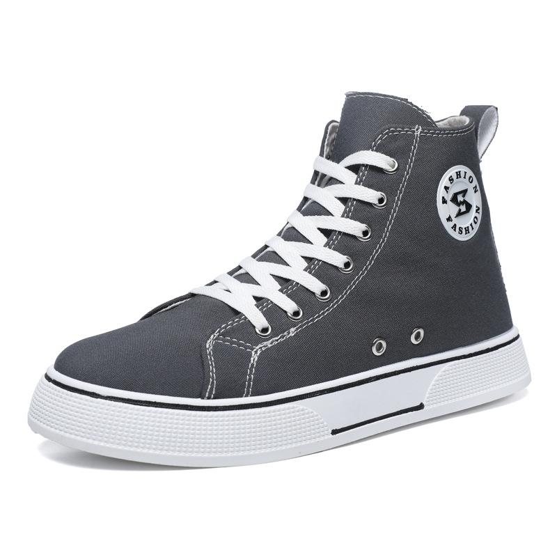 Высокие парусиновые туфли, молодежная корейская версия, новая студенческая модная обувь, удобная и универсальная повседневная мужская обувь может быть