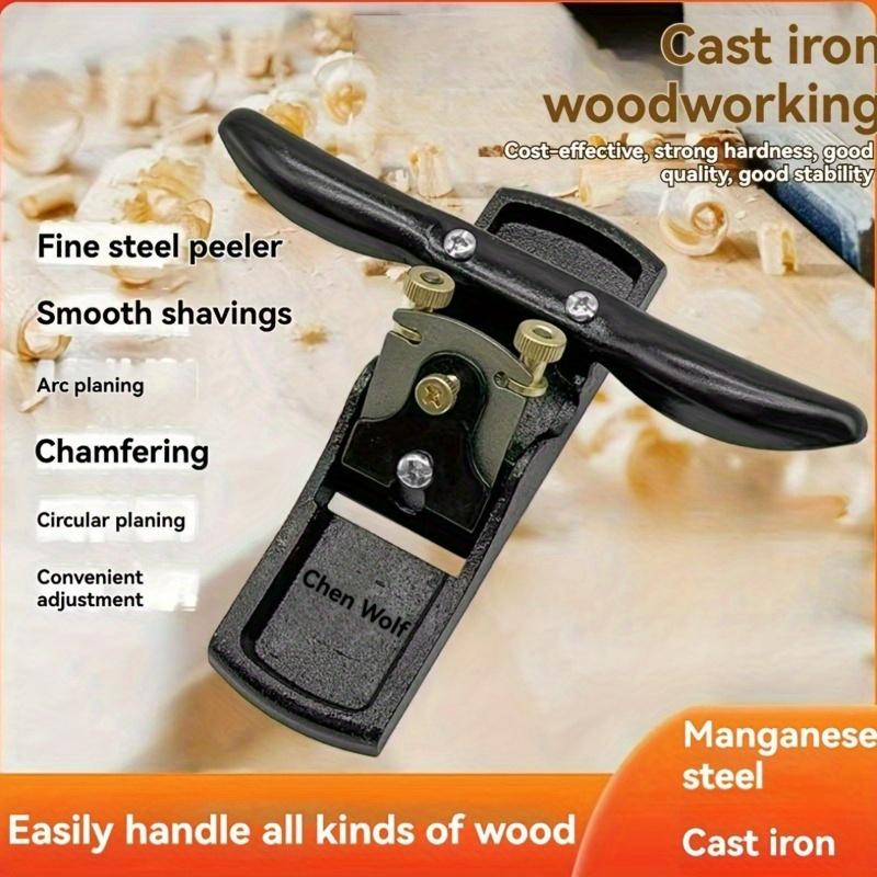 1pc Traditional Handheld Woodworking Double Wire Planer, Adjustable Straight Edge Hand Push Router, Carpenter's Birdcage Knife with Spare Blade