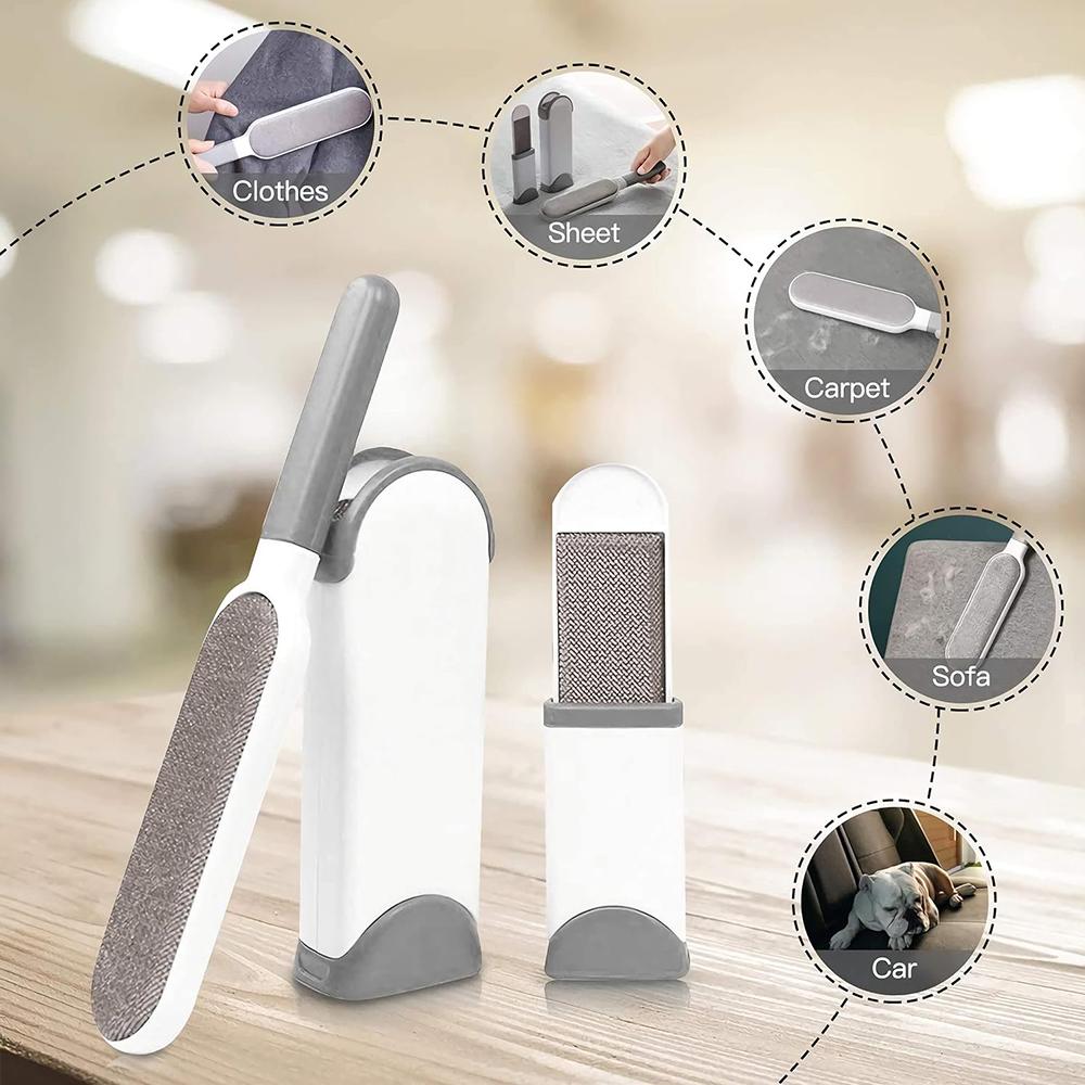 Щетка для удаления ворса с самоочищающейся основой, портативная щетка для удаления шерсти у собак и кошек, чистка одежды, диванов, автомобильных сидений