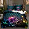 Lightweight Music Bedding Set 3D Duvet Cover 2/3 Pieces AU/DE/EU Full Size Double Quilt Cover Boys Music Enthusiast Room Cover Birthday Gift