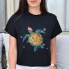 Turtle Christmas Unisex shirt turtle owner Holiday tee Black Dark Heather