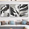 Abstract Black Gold Brush Oil Painting Printed On Canvas Gold Line Posters and Prints for Living Room Home Decoration Cuadros