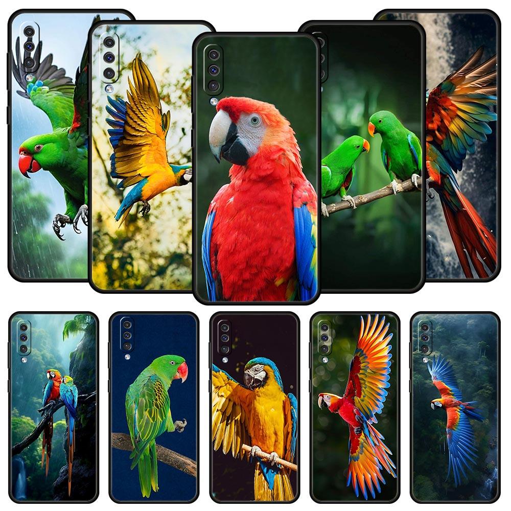 Чехол для телефона попугай для Samsung Galaxy A56 A36 A26 A34 A17 A16 A06 A14 A12 A54 A72 A70 A30 A24 A22 A20e A52 A50 A40 A32