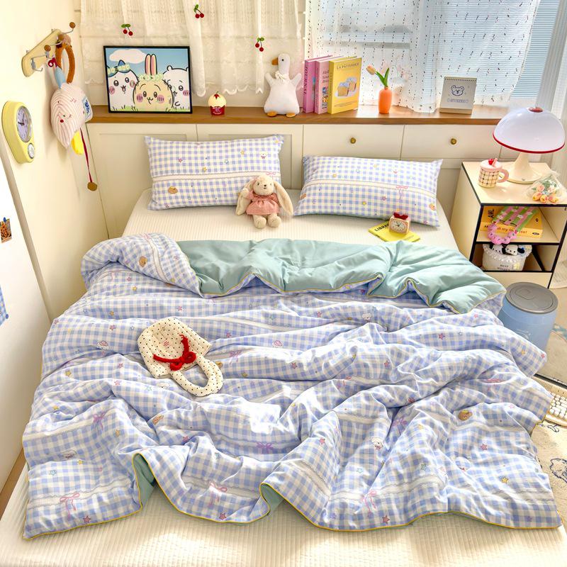 Охлаждающее летнее одеяло класса А для младенцев из стираного хлопка и соевого волокна