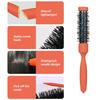 Thermal Protective Ceramic Barrels Hair Brush Natural Volumizing Curls Nylon Bristles Ergonomic Beechwood For Styling