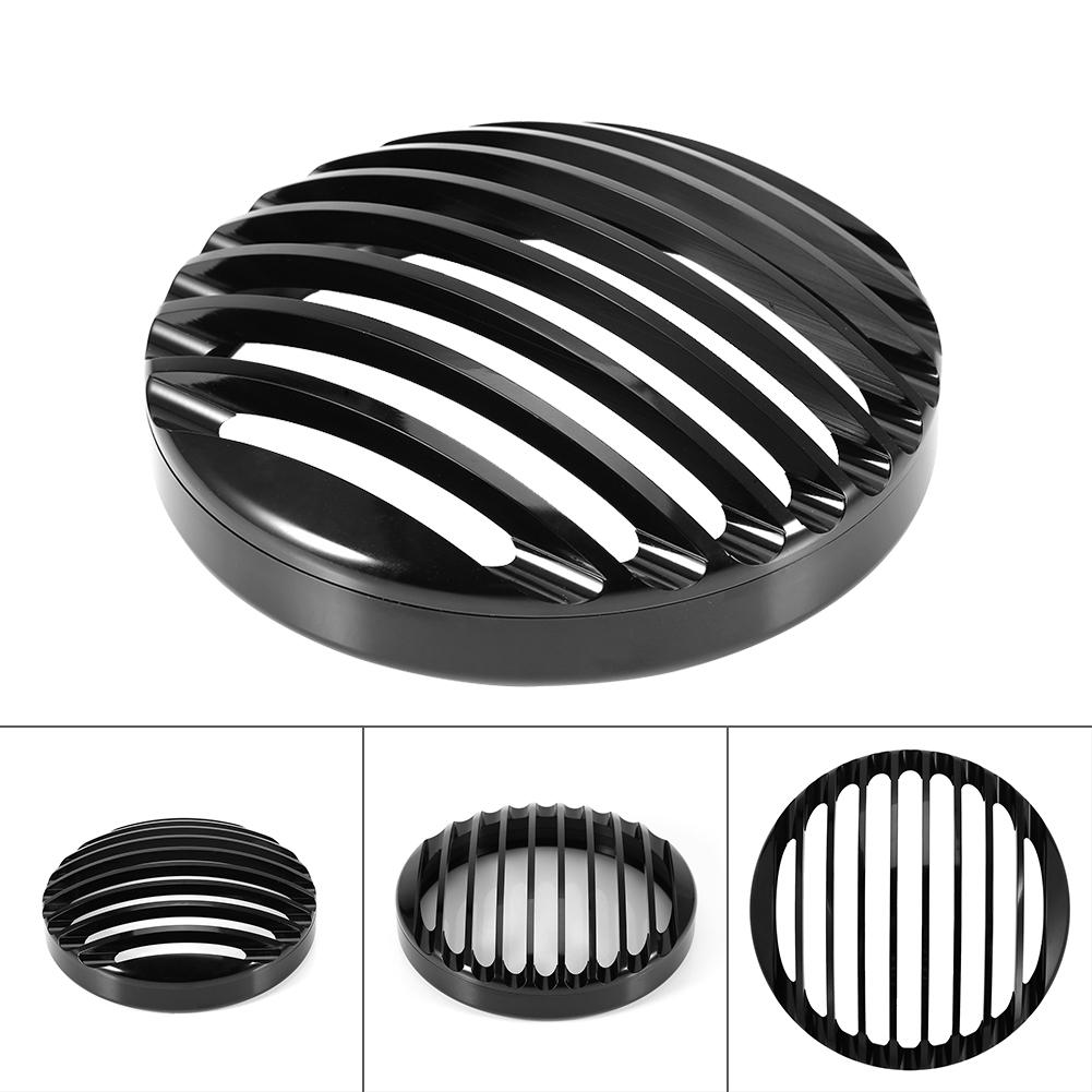 Black 5 3/4" Aluminum Motorcycle Hdlight Grill Cover for XL 883 1200