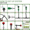 Портативная система капельного полива Micro Drip, 20 м, автоматический полив с регулируемыми капельницами, комплекты для распыления, садовый шланг